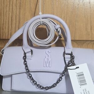 Lavender Handbag with Chain Detail